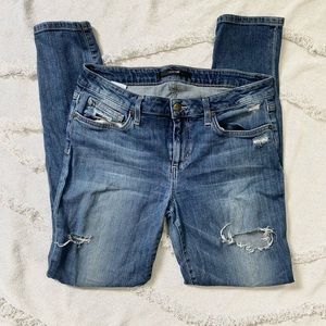 Joe’s jeans sz 31 heavily distressed ripped jeans